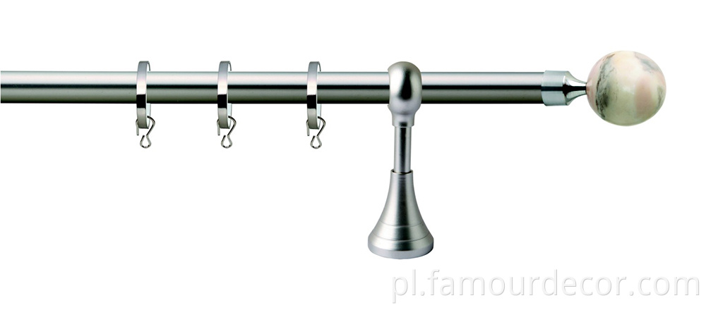 Single Curtain Top Track in Beige Marble Head